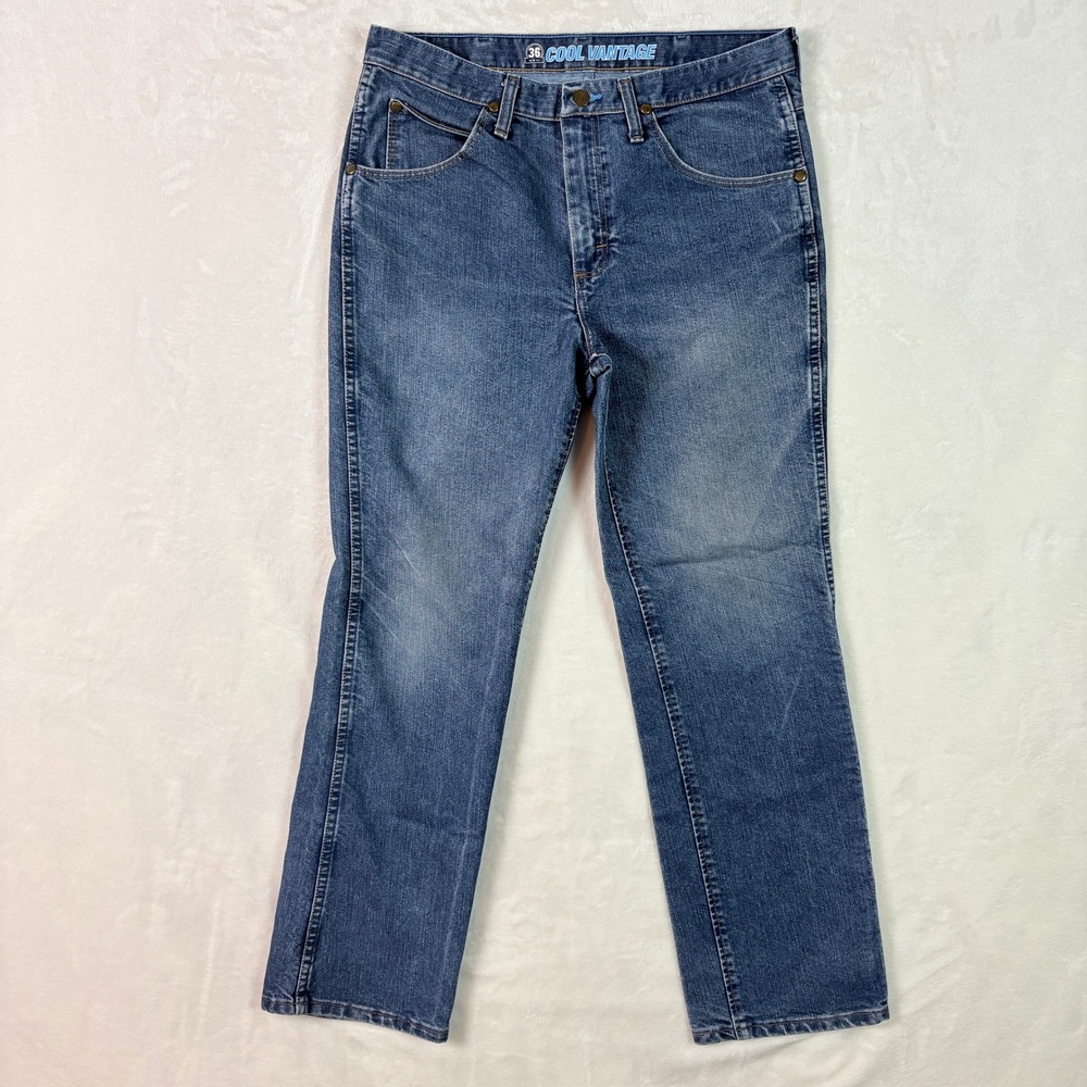 Wrangler Cool Vantage Jeans Mens 33x30 Blue Good‎ Slim Fit 38MCVDS